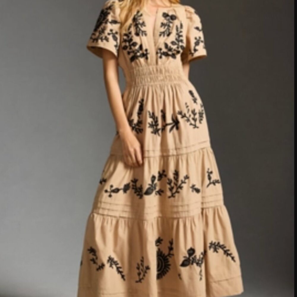 The Somerset Maxi Dress: Embroidered Limited Edition